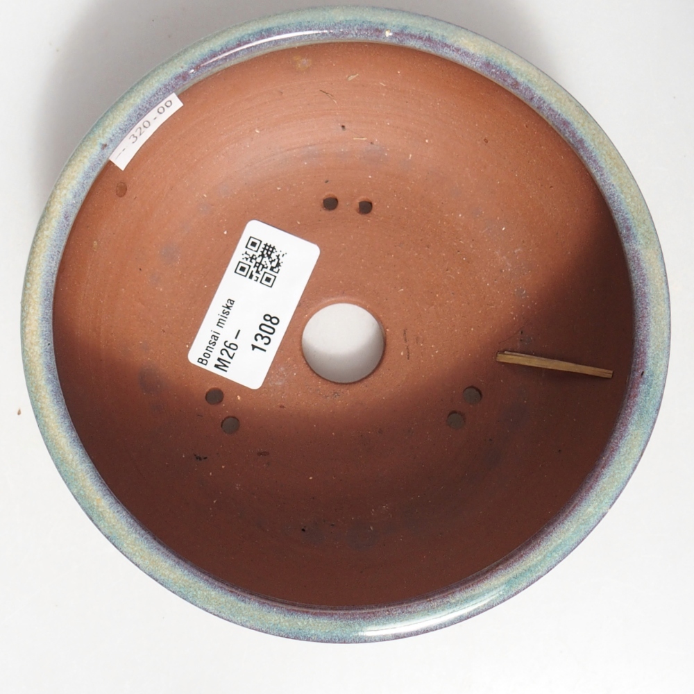 Bol à bonsaï en céramique 14,5 x 14,5 x 5 cm, vert