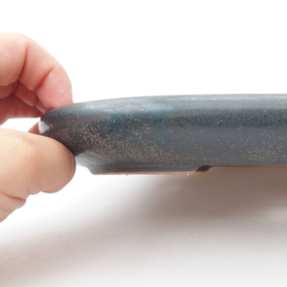 Bol à bonsaï en céramique 22 x 17 x 5 cm, vert