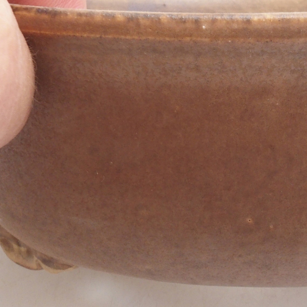 Bol à bonsaï en céramique 10 x 8,5 x 4 cm, brun