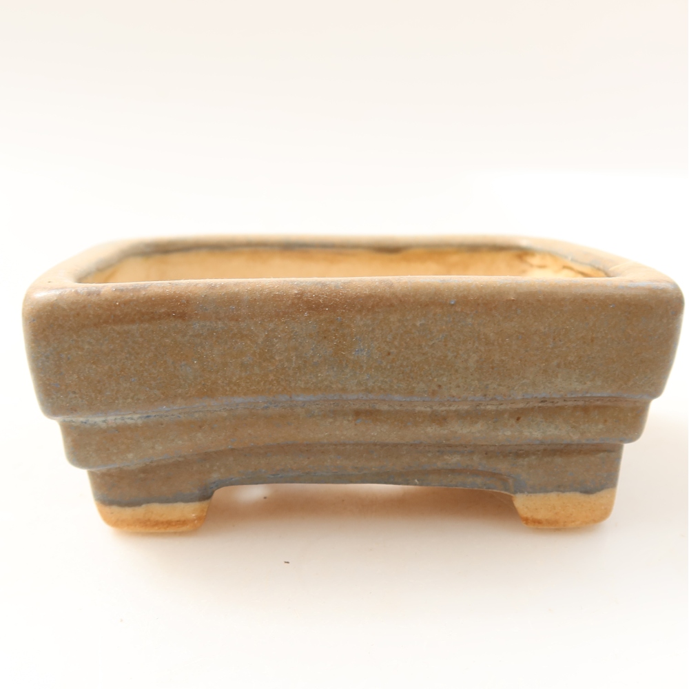 Bol à bonsaï en céramique 9,5 x 7,5 x 3,5 cm, couleur bleu