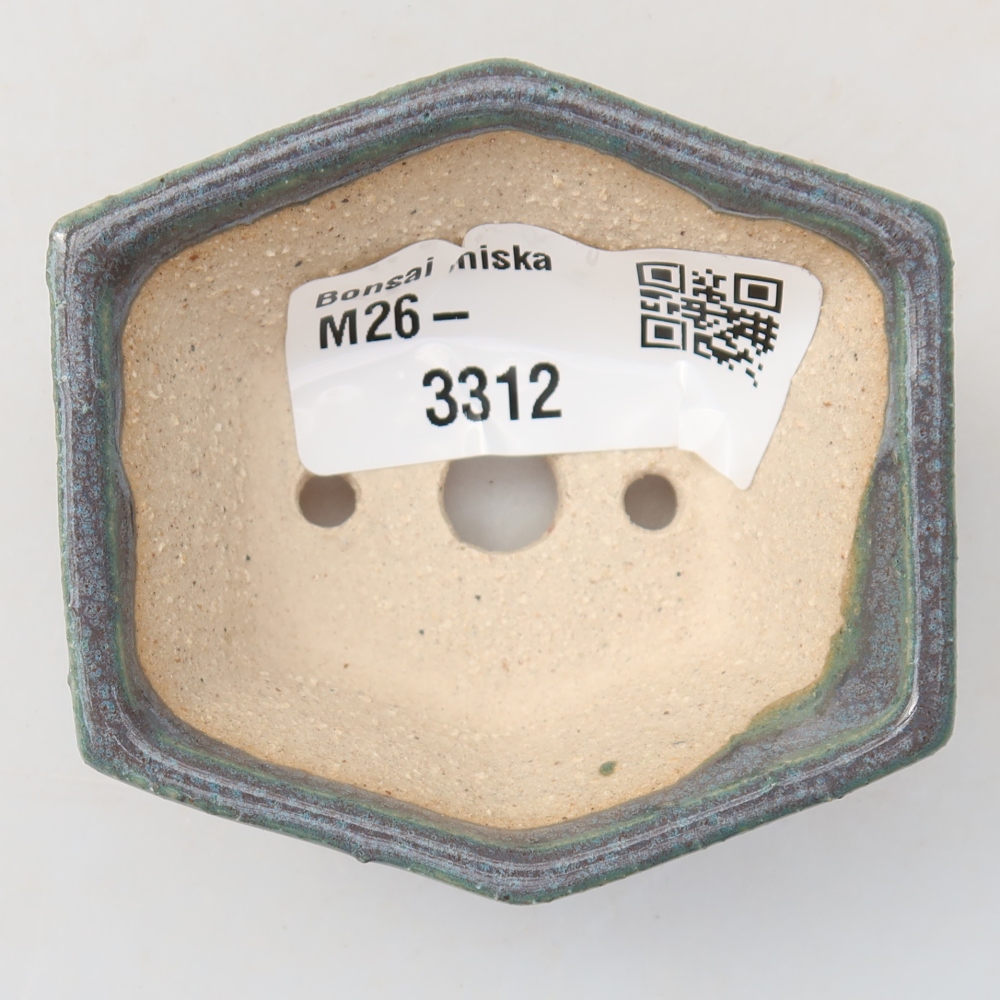 Pot à bonsaï en céramique 6 x 5,5 x 2,5 cm, couleur grise