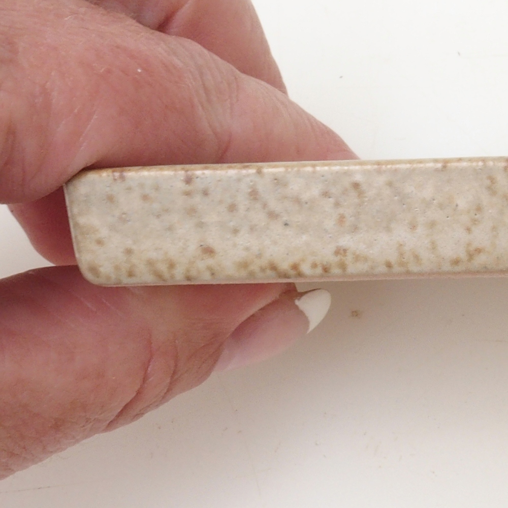 Soucoupe Bonsaï carrée S - 8 x 8 x 1 cm - beige