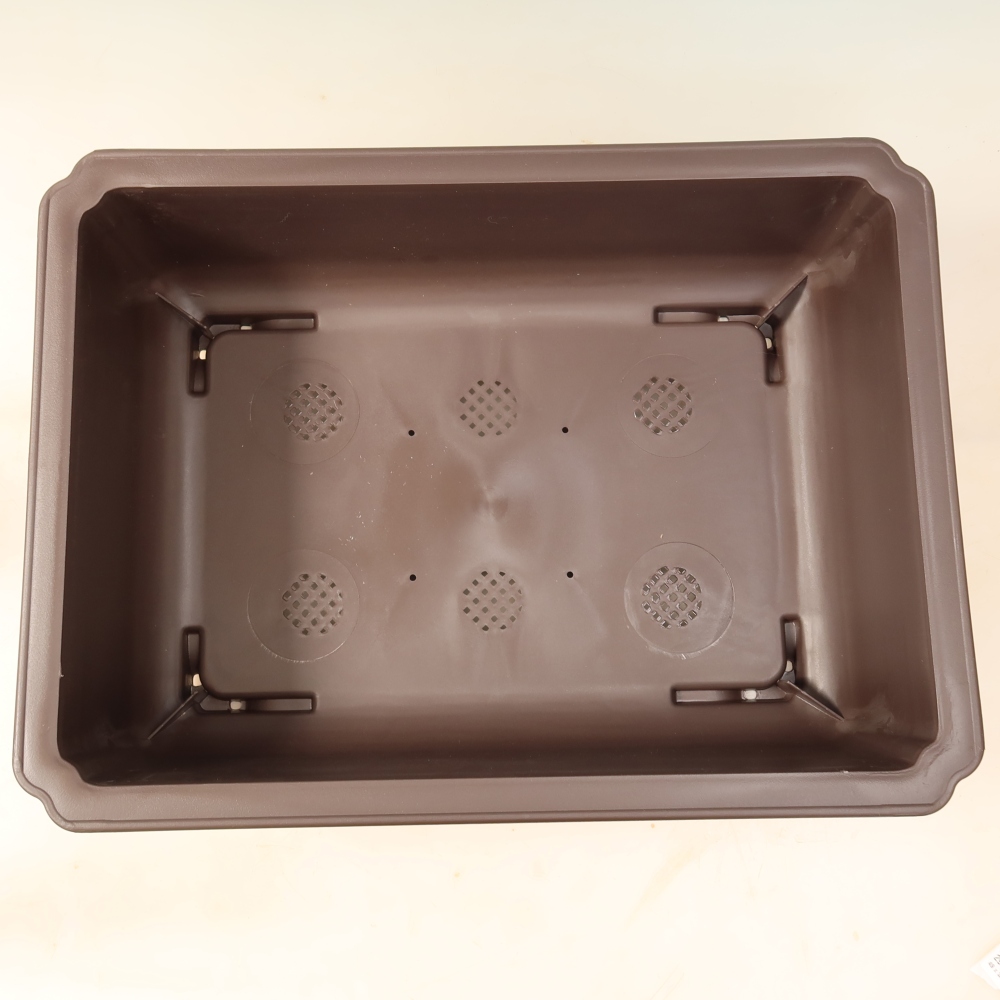 Pot à bonsaï en plastique MP-35 marron - 49 x 36 x 14,5 cm 