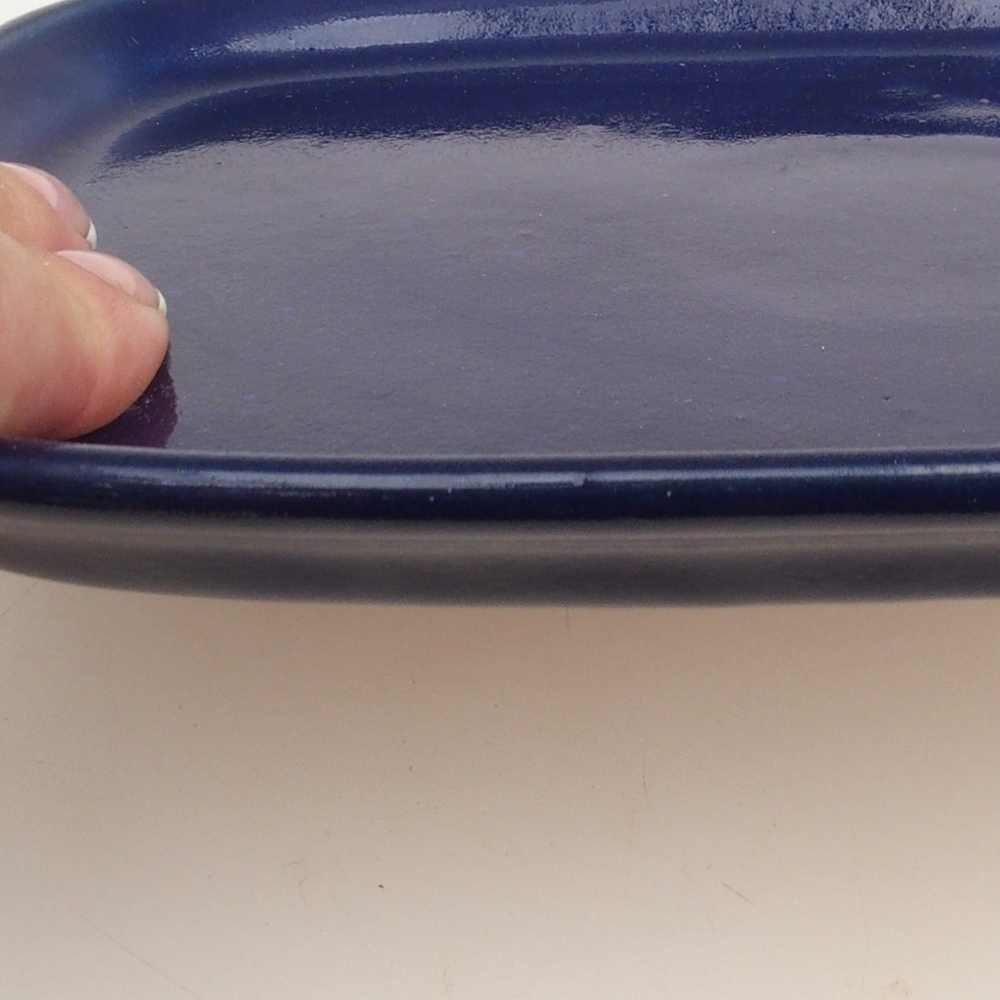 Soucoupe en céramique H25 - 20,5 x 14,5 x 1,5 cm - bleu