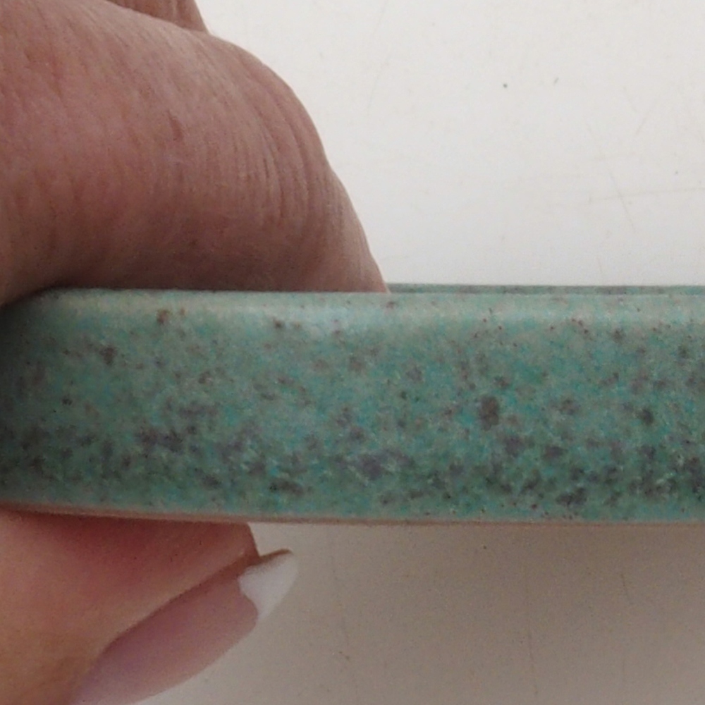 Console ronde pour bonsaïs D6-S - 10 x 10 x 1 cm - vert