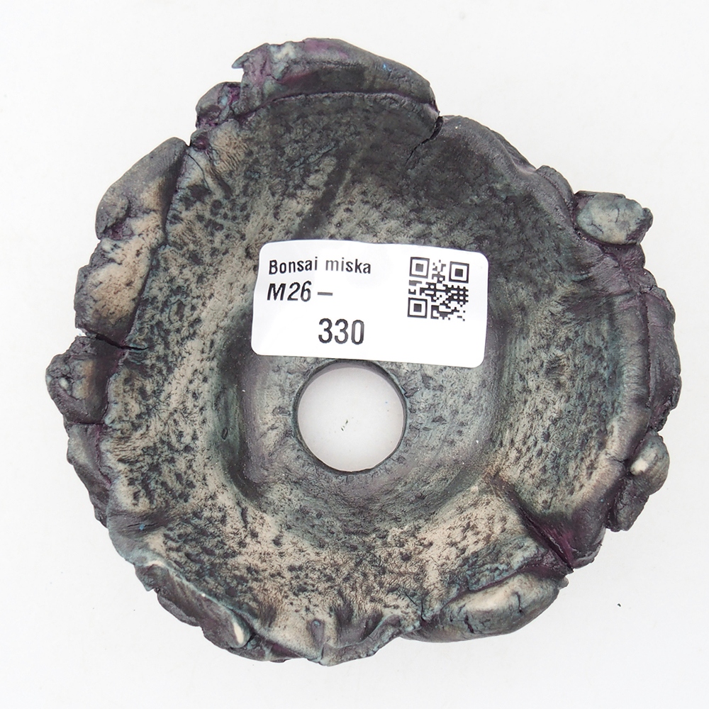 Coquille en céramique 9 x 8,5 x 4,5 cm , couleur violet