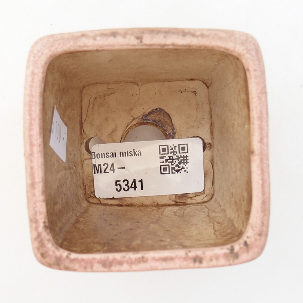 Bol à bonsaï en céramique 6,5 x 6,5 x 7 cm, rose