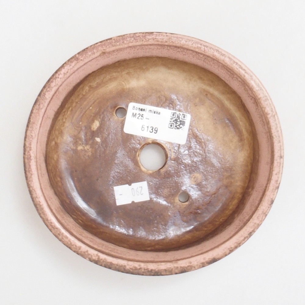 Bol à bonsaï en céramique 10 x 8,5 x 4 cm, brun