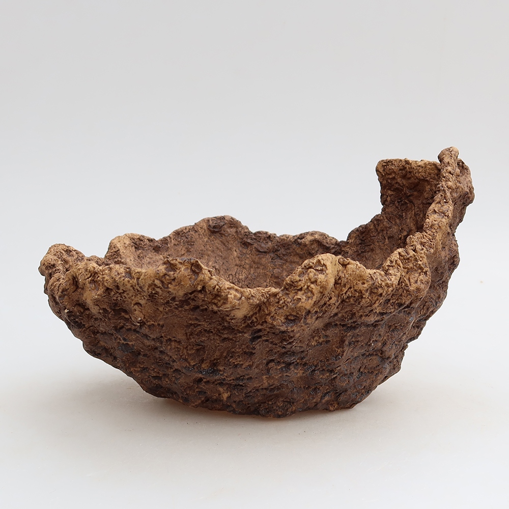Coquille en céramique 19,5 x 16 x 13 cm, couleur marron
