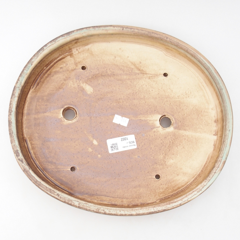 Bol à bonsaï en céramique 31 x 27 x 4 cm, vert