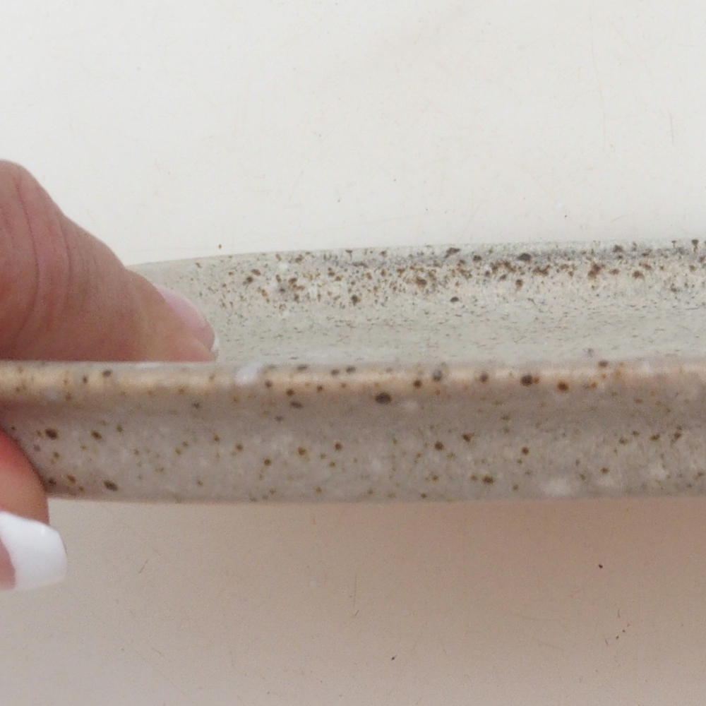 Soucoupe en céramique H02 - 17,5 x 12 x 1 cm - beige