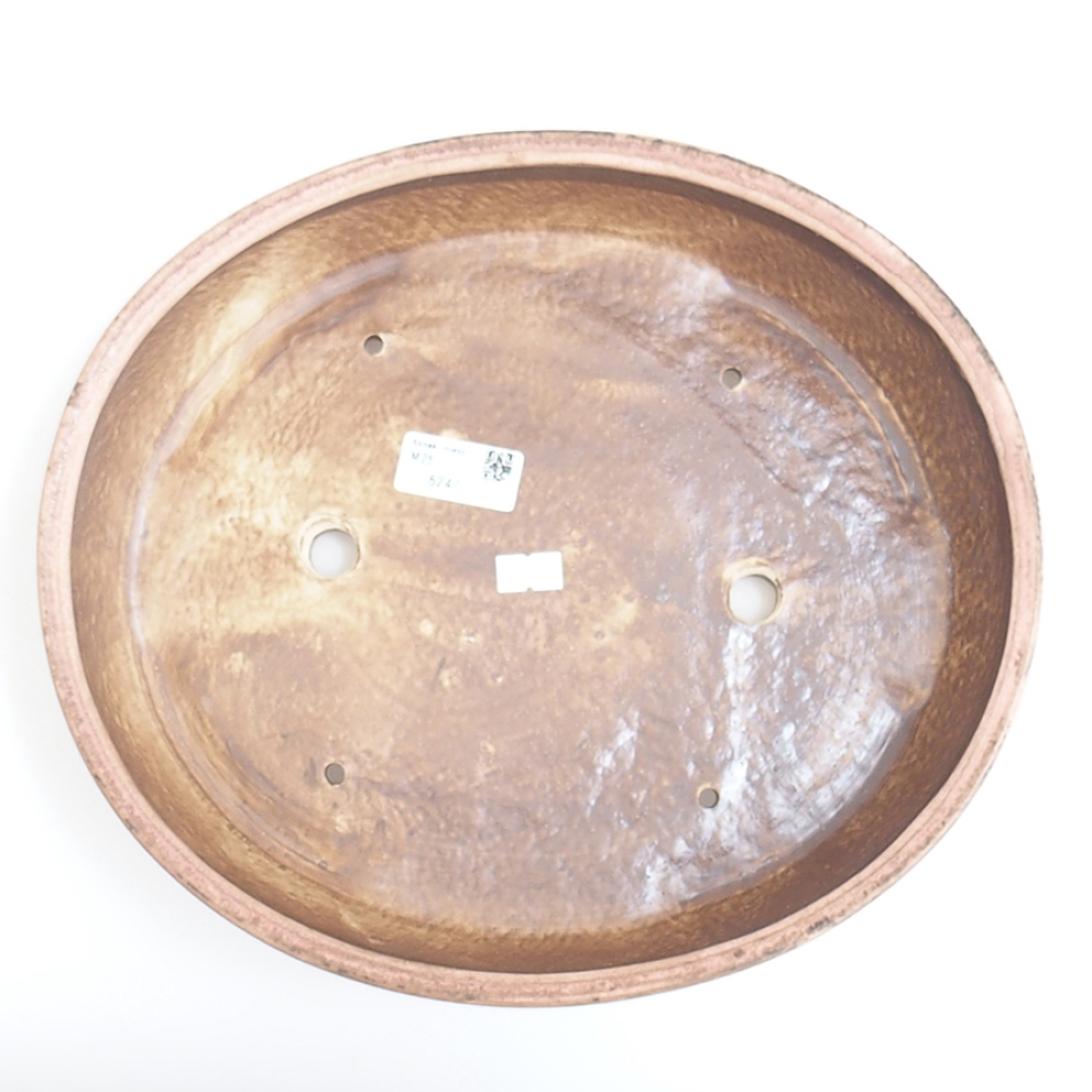 Bol à bonsaï en céramique 31 x 26,5 x 6 cm, rose