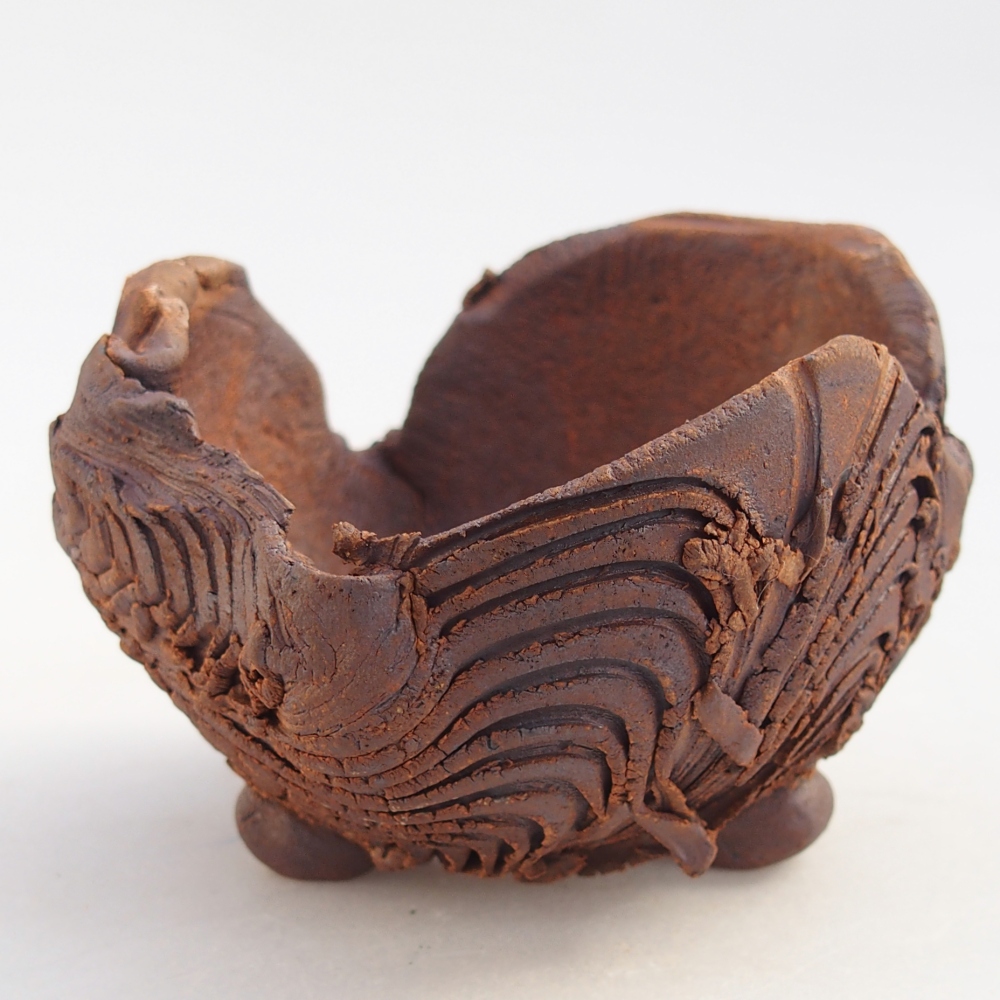 Coquille en céramique 8,5 x 8,5 x 6,5 cm , couleur marron