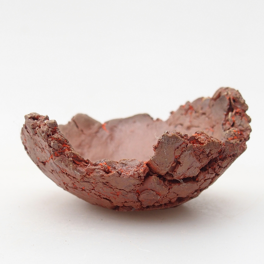 Coquille en céramique 7 x 7 x 4 cm , couleur orange