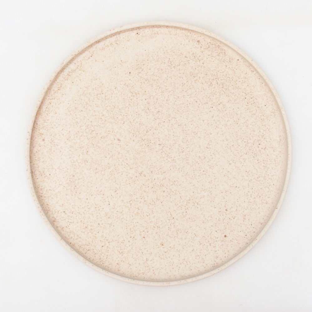 Console ronde pour bonsaïs D7-L - 28 x 28 x 1,5 cm - beige