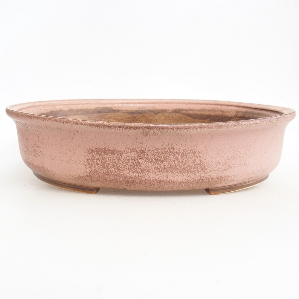 Bol à bonsaï en céramique 32,5 x 28 x 7,5 cm, rose