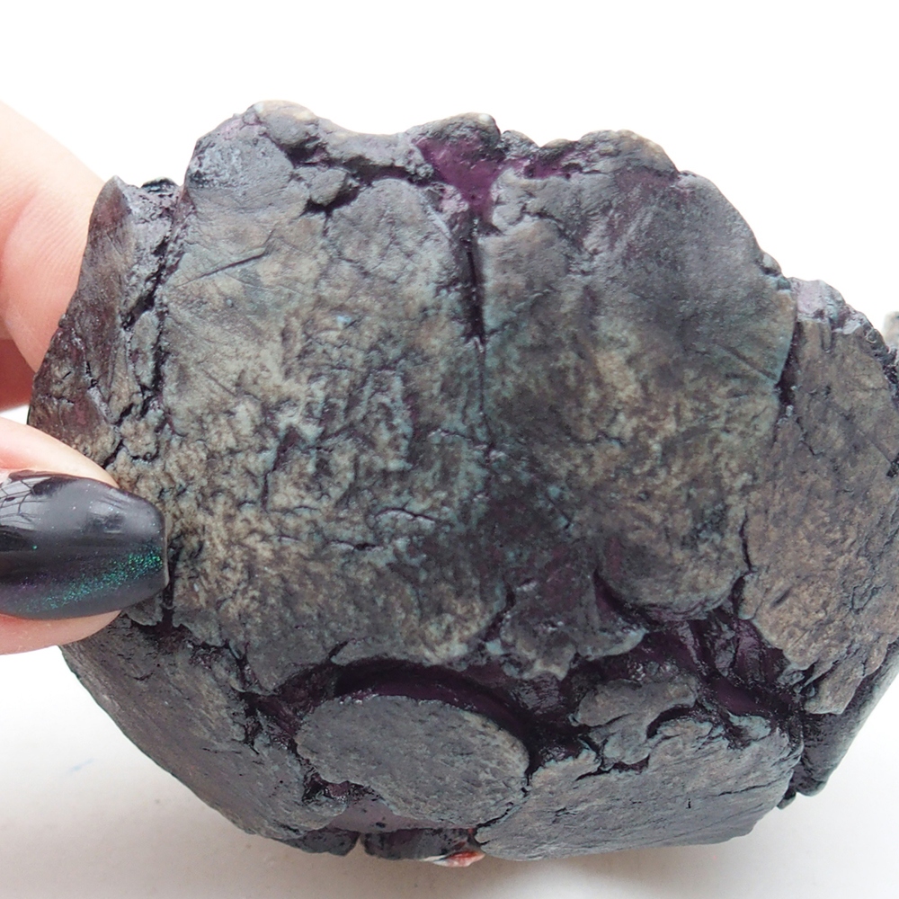 Coquille en céramique 9,5 x 8,5 x 6 cm , couleur violet