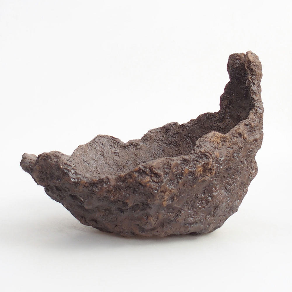 Coquille en céramique 25 x 21 x 21 cm , couleur marron