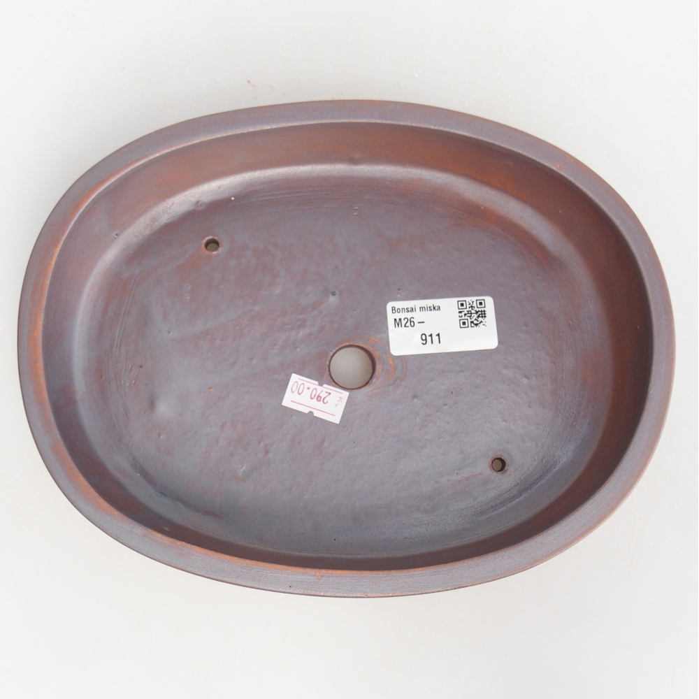 Bol à bonsaï en céramique 22 x 17 x 4 cm, couleur métal