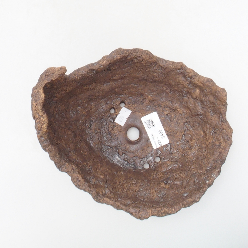 Coquille en céramique 16 x 16 x 16 cm , couleur marron