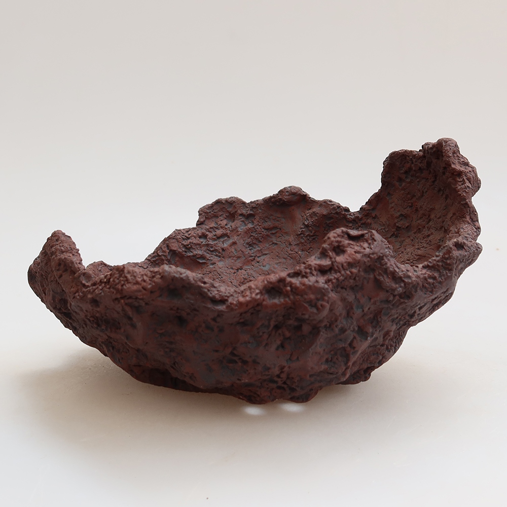 Coquille en céramique 15 x 15 x 10,5 cm, couleur marron