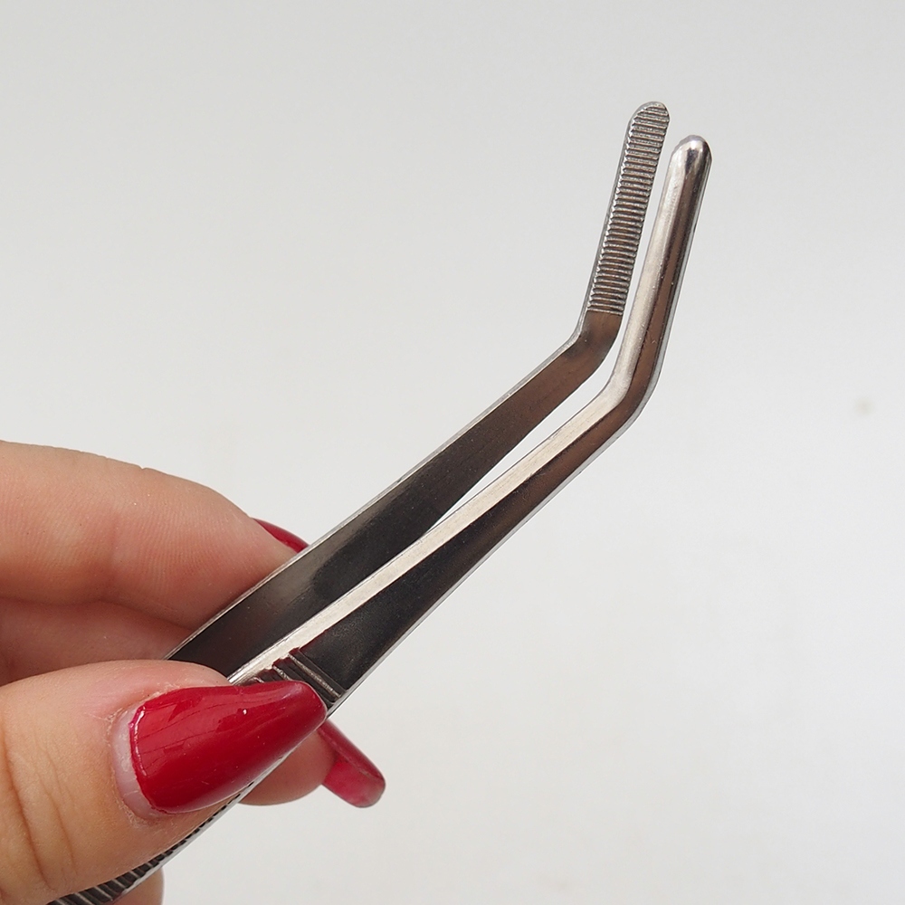 Spatule et pince courbée 22 cm - acier inoxydable