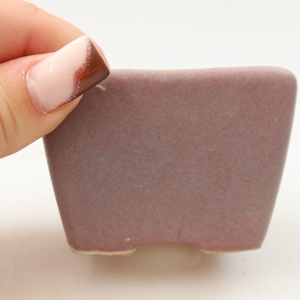 Bol à bonsaï en céramique 6,5 x 6,5 x 5 cm, couleur violet