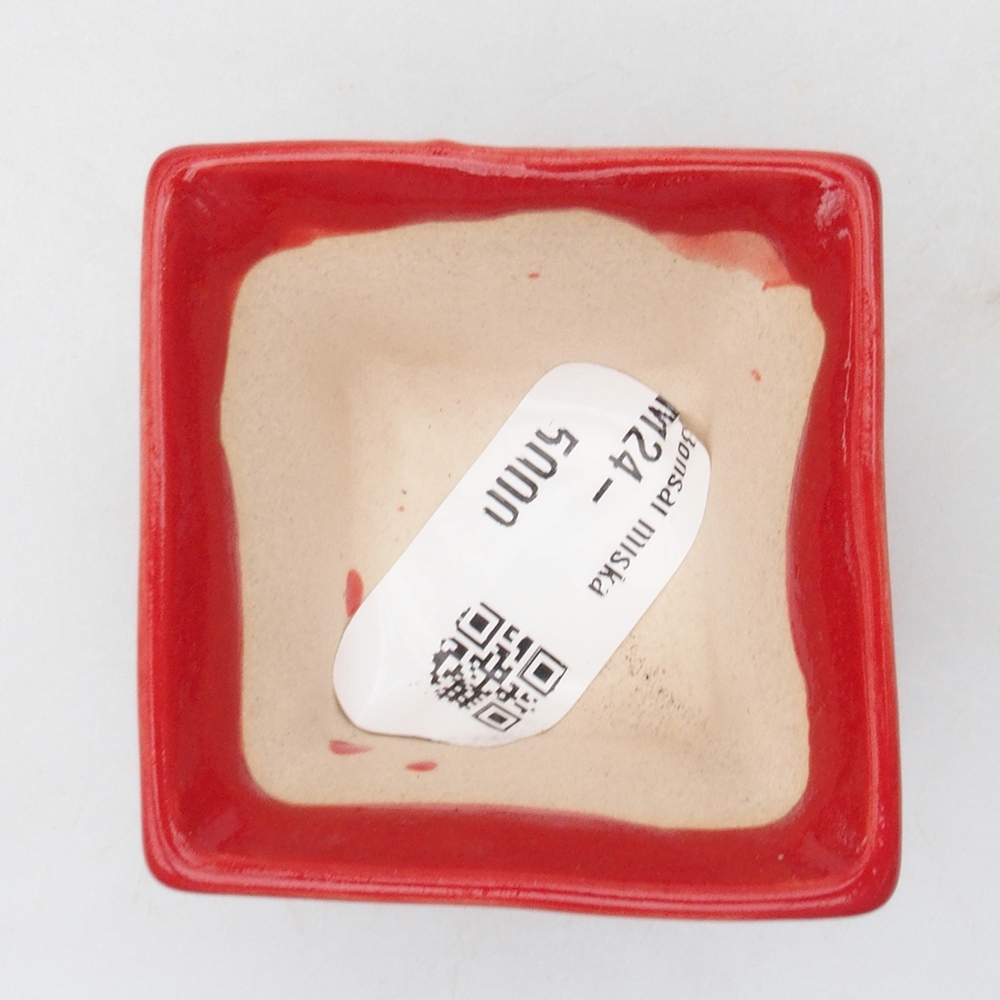 Mini bol bonsaï 5,5 x 5,5 x 3,5 cm, couleur rouge