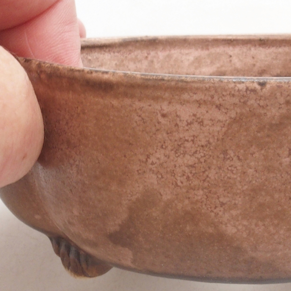 Bol à bonsaï en céramique 10 x 8,5 x 4 cm, brun