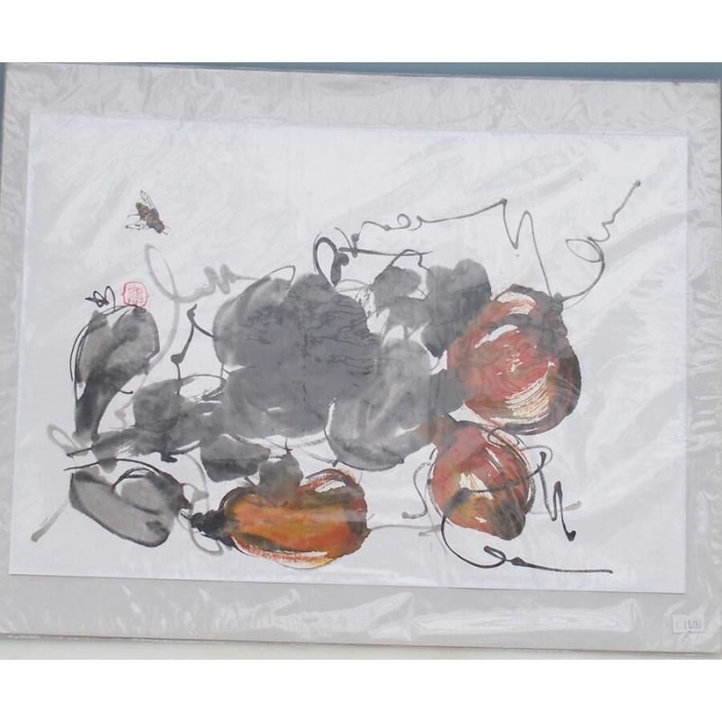 Calligraphie - fruit et abeille