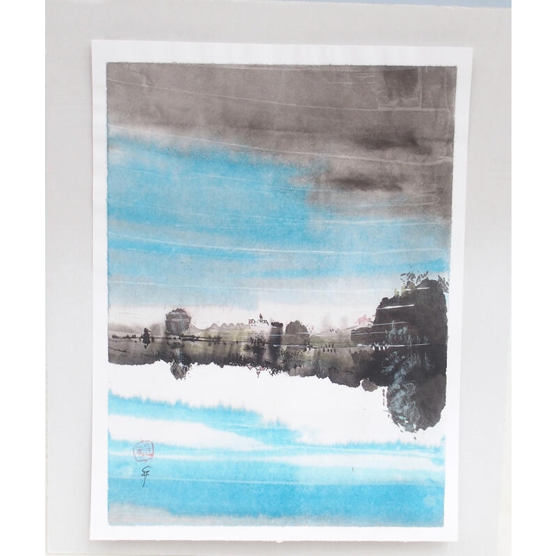 Calligraphie - Vue du paysage