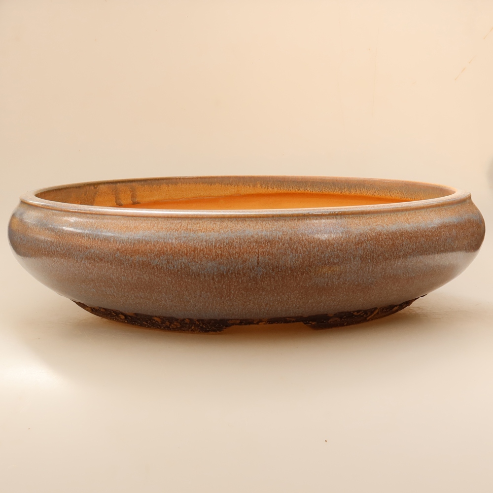 Pot à bonsaï en céramique 36,5 x 36,5 x 9 cm, couleur bleue - RETRAIT SUR PLACE UNIQUEMENT ou expédition par palette