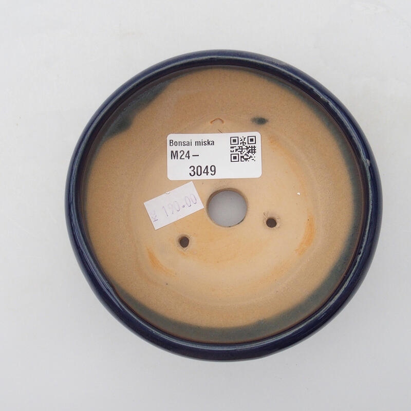 Bol à bonsaï en céramique 10,5 x 10,5 x 4,5 cm, couleur bleu