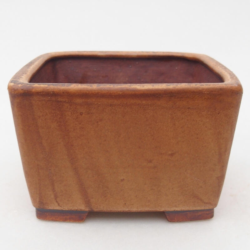 Bol à bonsaï en céramique 10,5 x 10,5 x 6,5 cm, rose