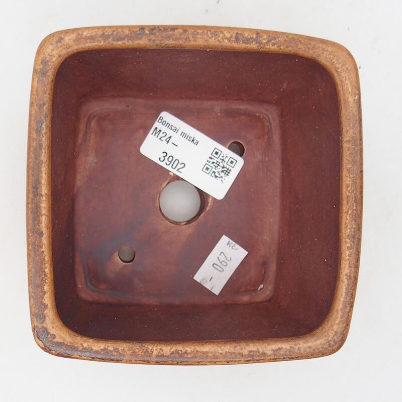 Bol à bonsaï en céramique 10,5 x 10,5 x 6,5 cm, rose
