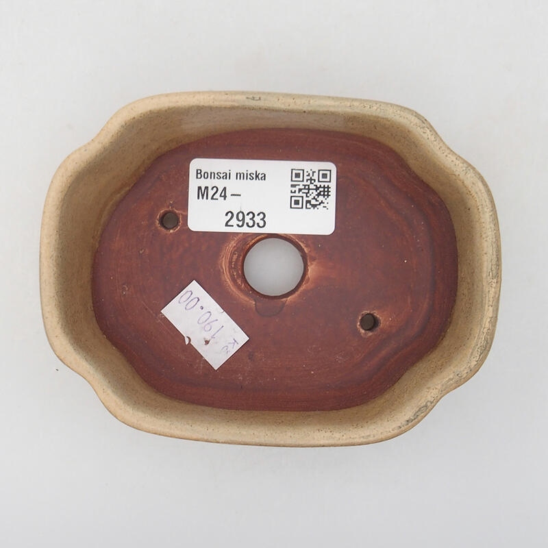 Bol à bonsaï en céramique 10,5 x 8 x 3,5 cm, couleur beige