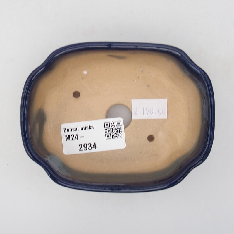 Bol à bonsaï en céramique 10,5 x 8 x 3,5 cm, couleur bleu