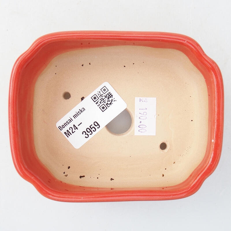 Bol à bonsaï en céramique 10 x 5,5 x 4 cm, couleur rouge