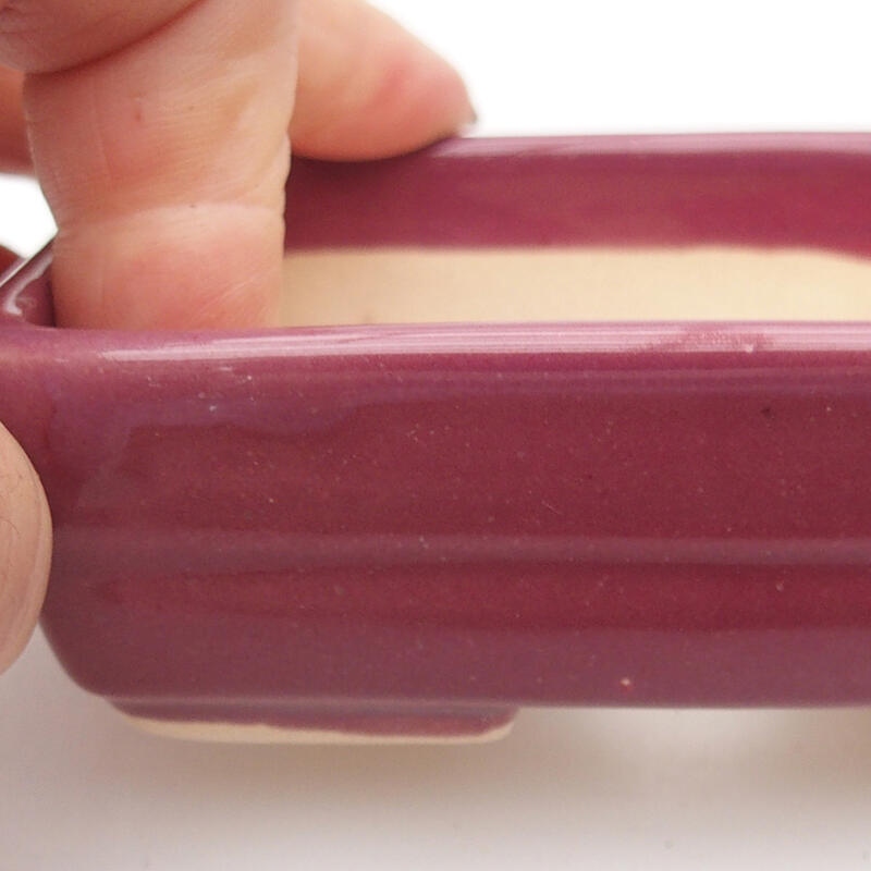 Bol à bonsaï en céramique 10 x 7 x 3 cm, rose