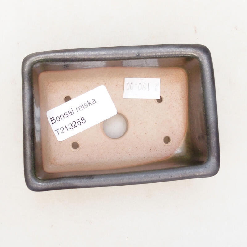 Bol à bonsaï en céramique 10 x 7 x 4 cm, couleur métal