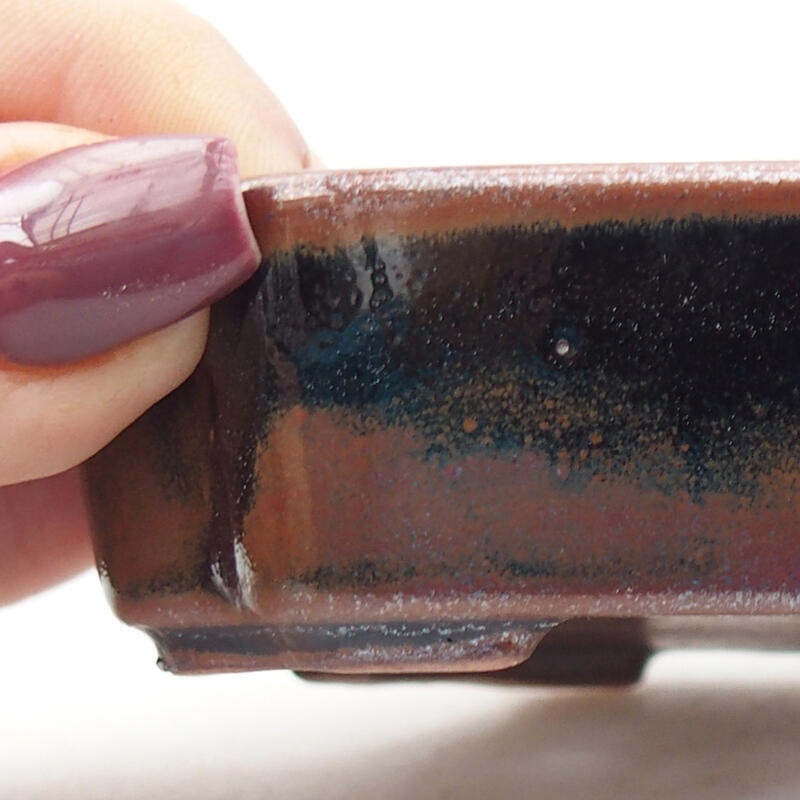 Bol à bonsaï en céramique 10 x 8,5 x 2,5 cm, brun