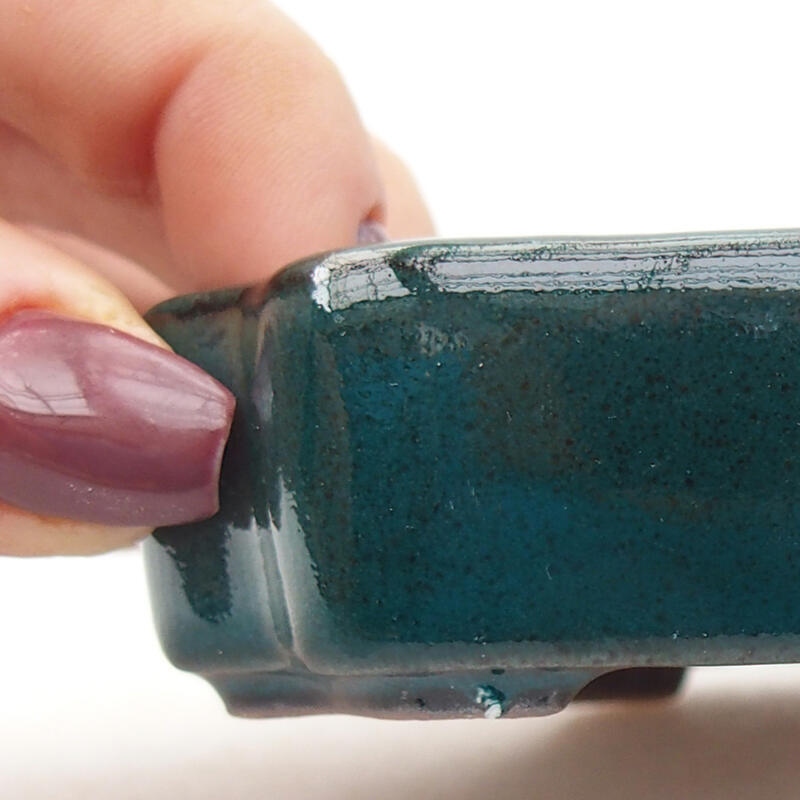 Bol à bonsaï en céramique 10 x 8,5 x 2,5 cm, vert