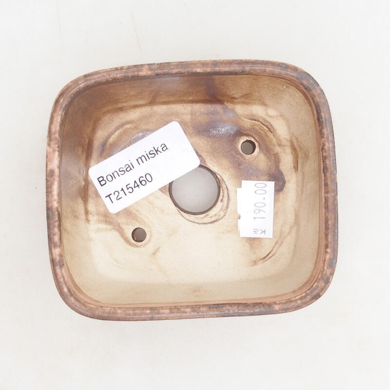 Bol à bonsaï en céramique 10 x 8,5 x 4 cm, brun