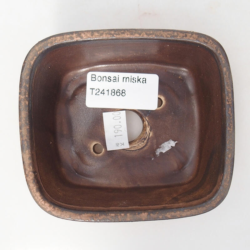 Bol à bonsaï en céramique 10 x 8,5 x 4 cm, rose