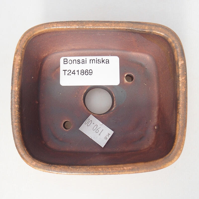 Bol à bonsaï en céramique 10 x 8,5 x 4 cm, rose