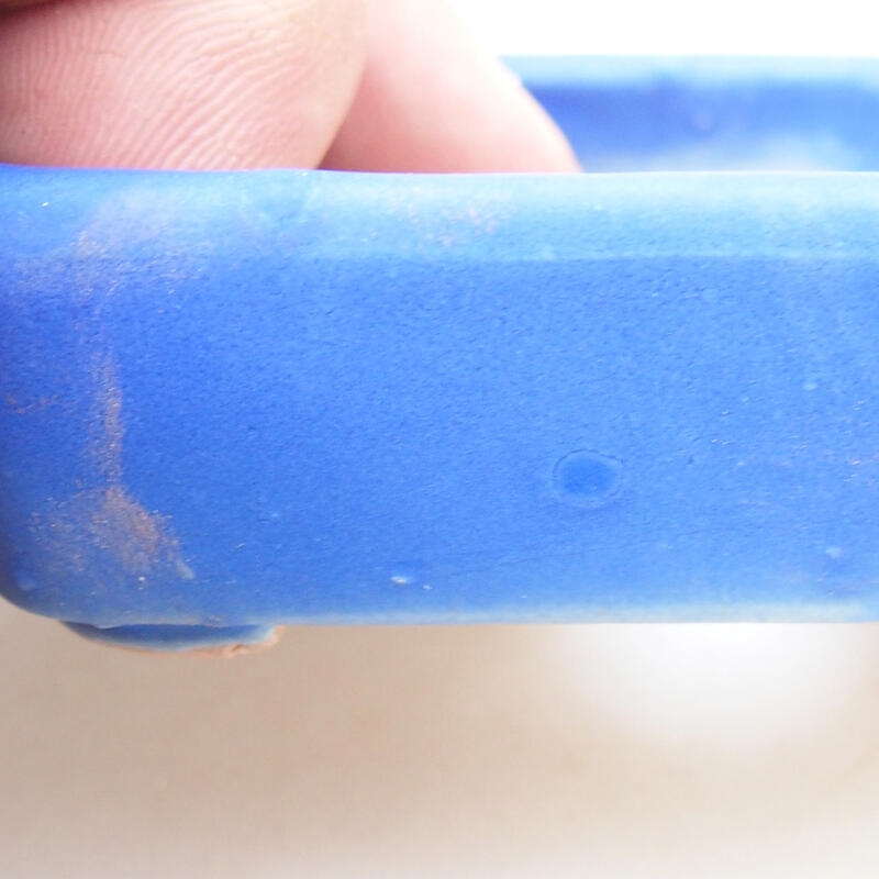 Bol à bonsaï en céramique 10 x 8 x 2,5 cm, couleur bleu