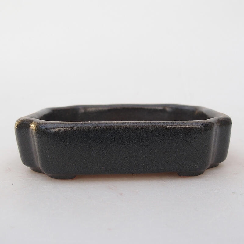 Bol à bonsaï en céramique 10 x 8 x 2 cm, noir