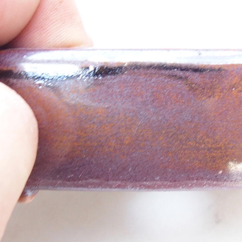 Bol à bonsaï en céramique 10 x 8 x 3,5 cm, brun