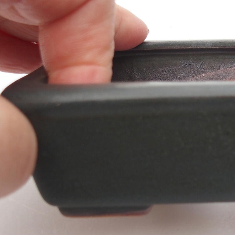 Bol à bonsaï en céramique 10 x 8 x 3 cm, gris
