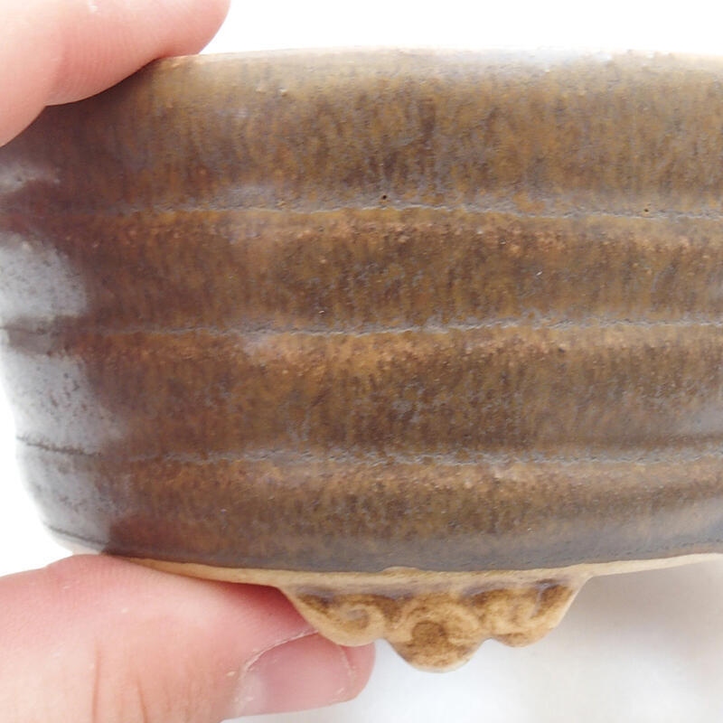 Bol à bonsaï en céramique 10 x 9 x 5 cm, brun